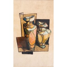 Qamar, 8 x 13 Inch, Mixed Media On Paper, AC-QMR-001